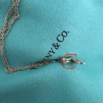 Tiffany & Co - The inner corners of my silver pendant are still discolored / tarnished after the cleaning service. - Jewelry Near Me - Santa Clara, California Tiffany & Co - The inner corners of my silver pendant are still discolored / tarnished after the cleaning service. - Jewelry Near Me - Santa Clara, California
