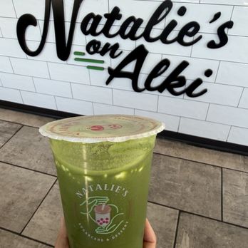 Natalie's Sugarcane And Desserts - Sugarcane Matcha Coco Cream - Bubble Tea Near Me - Seattle, Washington