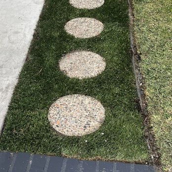 Edgar Landscaping - New sod with stepping stone inlay for the side - Tree Services Near Me - Wilmington, California