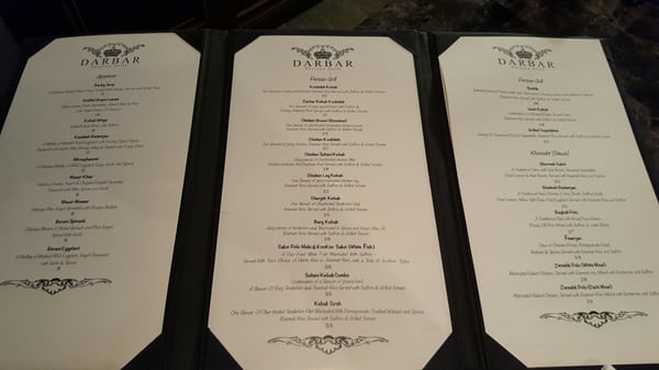 Menu photo 3 Darbar Persian Grill Toronto, ON