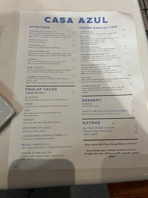 Menu photo 2 Casa Azul Buffalo, NY