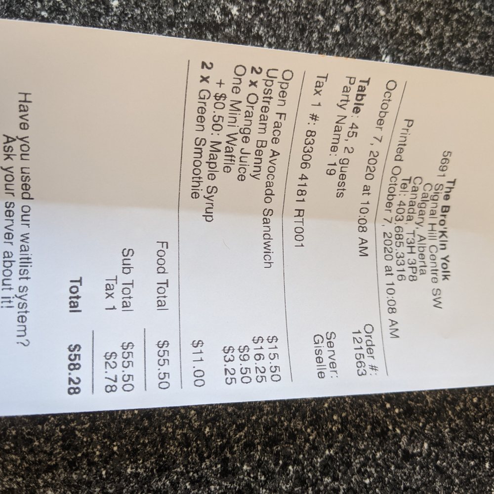 The Bro'Kin Yolk - Bill - Breakfast & Brunch Near Me - Calgary, Alberta The Bro'Kin Yolk - Bill - Breakfast & Brunch Near Me - Calgary, Alberta