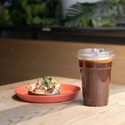 Wake Coffee Roasters - Salmon toast and cold brew
