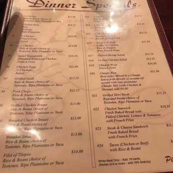 Pio Pio - Dinner menu - Colombian Near Me - Charlotte, North Carolina