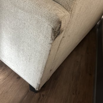 Devon Cooper & Mover’s - Fabric is both stained and shredded. - Movers Near Me