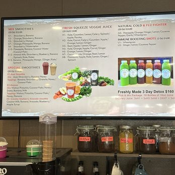 Pick & Mix Juice Bar - Menu - Juice Bars & Smoothies Near Me - Burbank, California