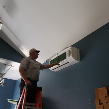 Mountain Air - Michael showing installation of Mitsubishi ductless system - Heating & Air Conditioning/HVAC Near Me - Prescott Valley, Arizona Mountain Air - Michael showing installation of Mitsubishi ductless system - Heating & Air Conditioning/HVAC Near Me - Prescott Valley, Arizona