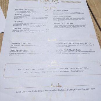 The Grove - Menu - Bars Near Me - Savannah, Georgia The Grove - Menu - Bars Near Me - Savannah, Georgia