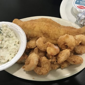 Captain Nance's - Lunch special with flounder, shrimp, slaw and baked potato. - Seafood Near Me - Calabash, North Carolina Captain Nance's - Lunch special with flounder, shrimp, slaw and baked potato. - Seafood Near Me - Calabash, North Carolina
