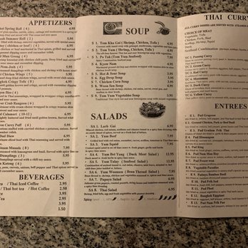 Thai Elephant Walk - Inside of the menu - Thai Near Me - Gettysburg, Pennsylvania