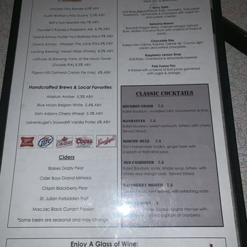 Riverwood - Menu - Bowling Near Me - Mount Pleasant, Michigan