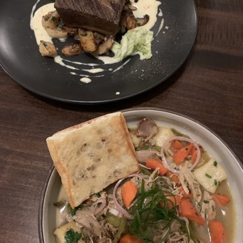 Bouquet Restaurant - Sakura Farm Braised Brisket with fingerling potatoes & Chicken & "Dumplings" (Gnocchi) - Bars Near Me - Covington, Kentucky Bouquet Restaurant - Sakura Farm Braised Brisket with fingerling potatoes & Chicken & "Dumplings" (Gnocchi) - Bars Near Me - Covington, Kentucky
