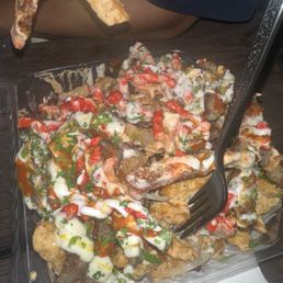 Protein Over Fries with Hot Cheetos on Top Protein Over Fries with Hot Cheetos on Top