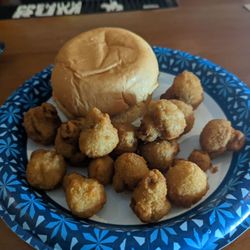 Foster Bar And Grill - Fish sandwich with fried mushrooms