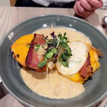 Garden Table - BG with over med eggs and bacon. - Breakfast & Brunch Near Me - Carmel, Indiana