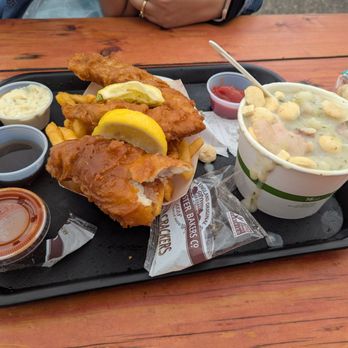 Sea Pal Cove - Fish and chips, bowl of clam chowder - Fish & Chips Near Me - Fort Bragg, California Sea Pal Cove - Fish and chips, bowl of clam chowder - Fish & Chips Near Me - Fort Bragg, California