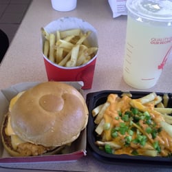 Wendy's - My lunch. Jalapeno fresco combo with lemonade and a side of ghost pepper fries.
