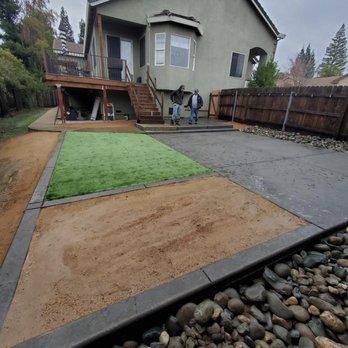 Neighborhood Builders - Backyard, stamped concrete, artifical turf, decomposed granite - General Contractors Near Me - Rancho Cordova, California Neighborhood Builders - Backyard, stamped concrete, artifical turf, decomposed granite - General Contractors Near Me - Rancho Cordova, California