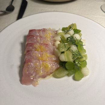 Olive & Rose - Amberjack crudo - French Near Me - Long Beach, California