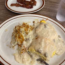Scrambler with bacon added Scrambler with bacon added