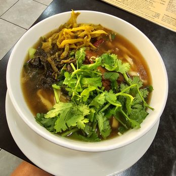 Dawanmien - Beef Noodle Soup with fresh noodles and bok choy. I threw the pickled fixings and cilantro on top. - Chinese Near Me - Lisbon, 11 Dawanmien - Beef Noodle Soup with fresh noodles and bok choy. I threw the pickled fixings and cilantro on top. - Chinese Near Me - Lisbon, 11