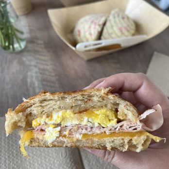 Aurora Cafe and Bakery - Breakfast sandwich (added egg) - Bakeries Near Me - Overland Park, Kansas