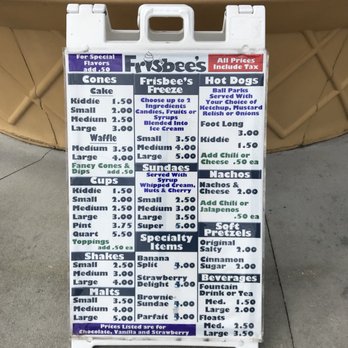 Frisbees - Menu - Ice Cream & Frozen Yogurt Near Me - Mims, Florida Frisbees - Menu - Ice Cream & Frozen Yogurt Near Me - Mims, Florida