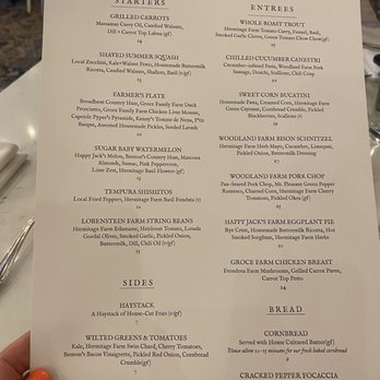 Barn8 - Dinner menu 8/22/20 - New American Near Me - Goshen, Kentucky