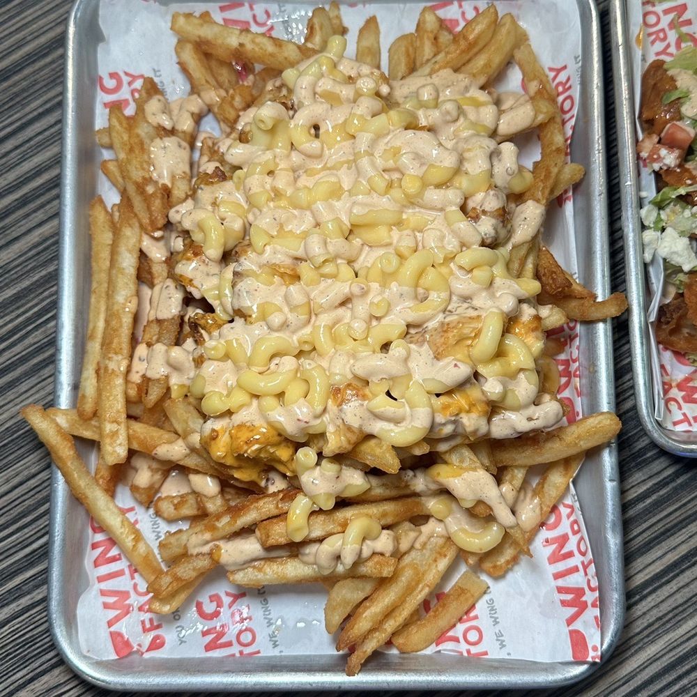 Wing Factory - Buffalo Chicken Mac & Cheese Fries  IG: @caloric_content - Chicken Wings Near Me - El Cajon, California