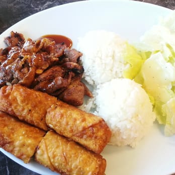 Happy At the Bay - The Pork Teriyaki and Egg Rolls combination. - Japanese Near Me - Renton, Washington Happy At the Bay - The Pork Teriyaki and Egg Rolls combination. - Japanese Near Me - Renton, Washington