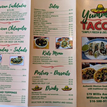 Yummy Tacos - Menu 01/10/22 - Tacos Near Me - Williston Park, New York Yummy Tacos - Menu 01/10/22 - Tacos Near Me - Williston Park, New York