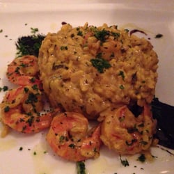 L' Angolo Italiano - Risotto met garnalen: lekker maar had iets smeuïger gemogen