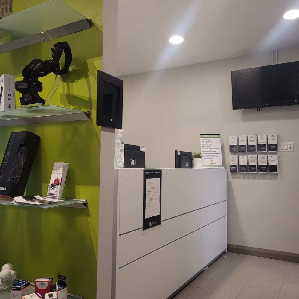 Cornerstone Physiotherapy - Reception and waiting area - Physical Therapy Near Me - Toronto, Ontario Cornerstone Physiotherapy - Reception and waiting area - Physical Therapy Near Me - Toronto, Ontario