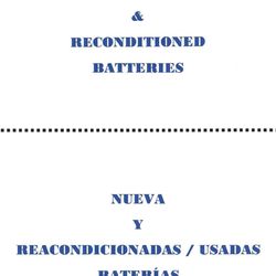 New & Used Batteries Available