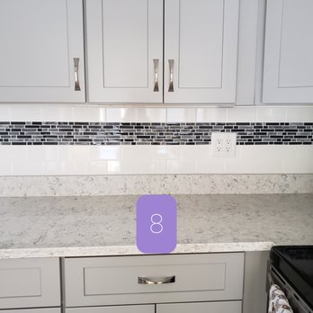Paul Marcotte & Sons - 8. Upper and lower cabinets are not parallel. 3: spacer and 2" free on wall on the top. - Kitchen & Bath Near Me - Augusta, Maine Paul Marcotte & Sons - 8. Upper and lower cabinets are not parallel. 3: spacer and 2" free on wall on the top. - Kitchen & Bath Near Me - Augusta, Maine