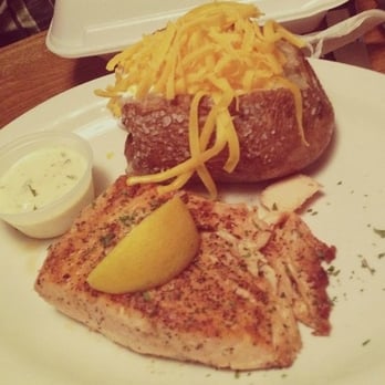 Texas Roadhouse - Grilled salmon with baked potato - Steakhouses Near Me - Arvada, Colorado
