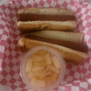 Hotrodders Cafe - Nathan hotdogs - my son really liked it. Had to add our own condiments - American Near Me - Chesapeake, Virginia
