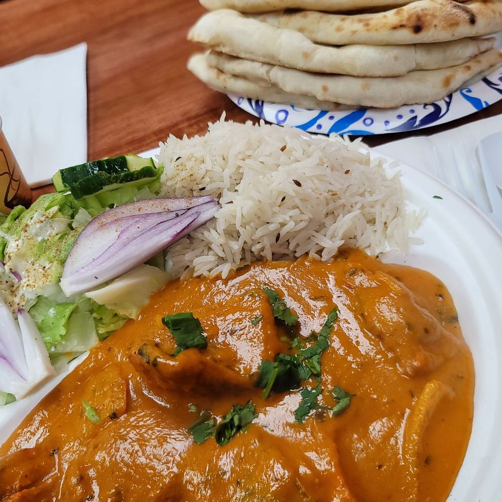 Chicken Masala + Garlic Naan.