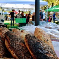 Memorial Centre Farmers' Market - A 100% Producer-run market means vendors sell only what they produce! Seen here: Crusty Baker Sourdough