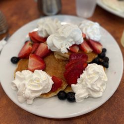 Maywood Pancake House - Pancakes with Strawberry & Blueberry's