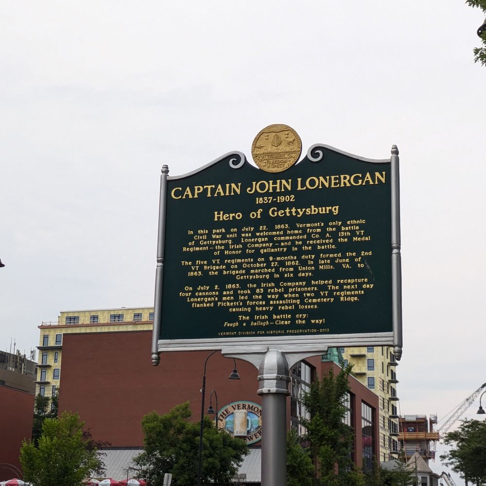 Captain John Lonergan Historical Marker - Captain John Lonergan Historical Marker, Burlington - Landmarks & Historical Buildings Near Me - Burlington, Vermont