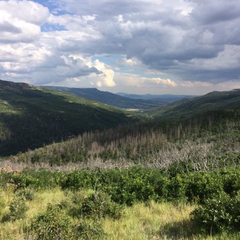 Sugarite Canyon State Park - Looking south from Soda Pocket camp ground.  There was a fire sometime ago. - Hiking Near Me - Raton, New Mexico