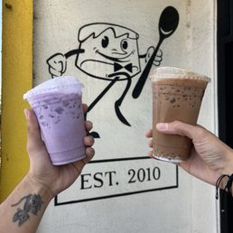 Ube Horachata and Filipino Champurrado Latte Ube Horachata and Filipino Champurrado Latte