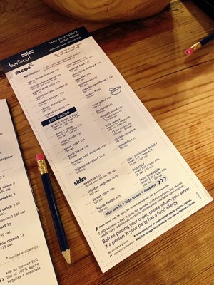 Menu photo 1 Bartaco Brookline, MA