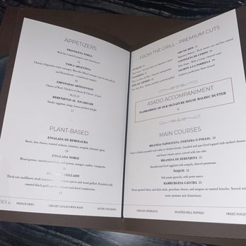 Noble Argentinian Steakhouse - Menu - Steakhouses Near Me - Charlottesville, Virginia Noble Argentinian Steakhouse - Menu - Steakhouses Near Me - Charlottesville, Virginia