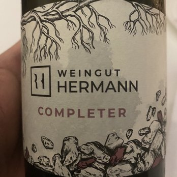 Restaurant RED - nice local wine - a bottle Completer 2020 from Hermann - Breakfast & Brunch Near Me - Vals, GR