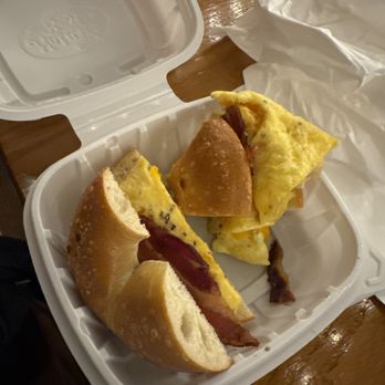 Frothy Monkey - Bacon, egg & cheese bagel - Coffee & Tea Near Me - Nashville, Tennessee