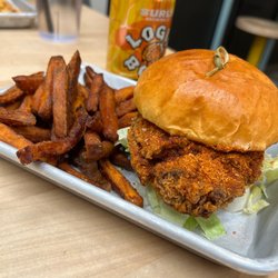 The Reboot Social - Nashville Hot chicken and sweet potato fries