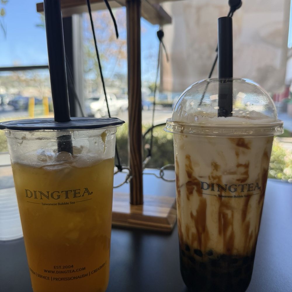 Passion fruit Mango Ice Tea and brûlée Monster Boba Latte Passion fruit Mango Ice Tea and brûlée Monster Boba Latte