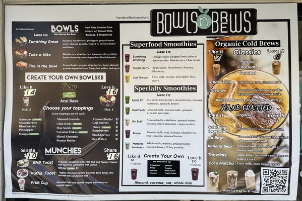 Menu photo 1 Bowls N Brews Santee, CA Menu photo 1 Bowls N Brews Santee, CA